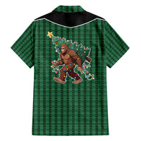 Western Yoke Hawaiian Shirt Bigfoot Xmas Cowboy Style - Wonder Print Shop