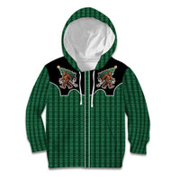 Western Yoke Kid Hoodie Bigfoot Xmas Cowboy Style - Wonder Print Shop