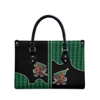 Western Yoke Leather Bag Bigfoot Xmas Cowboy Style - Wonder Print Shop