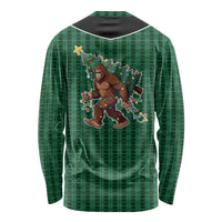 Western Yoke Long Sleeve Shirt Bigfoot Xmas Cowboy Style - Wonder Print Shop