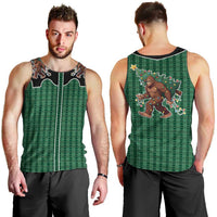 Western Yoke Men Tank Top Bigfoot Xmas Cowboy Style - Wonder Print Shop