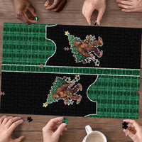 Western Yoke Puzzle Bigfoot Xmas Cowboy Style - Wonder Print Shop
