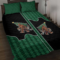 Western Yoke Quilt Bed Set Bigfoot Xmas Cowboy Style - Wonder Print Shop