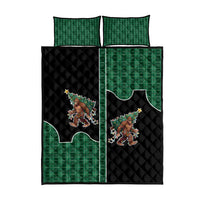 Western Yoke Quilt Bed Set Bigfoot Xmas Cowboy Style - Wonder Print Shop