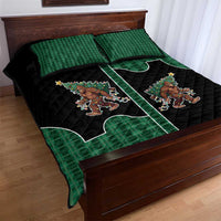 Western Yoke Quilt Bed Set Bigfoot Xmas Cowboy Style - Wonder Print Shop