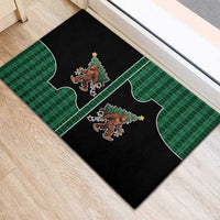 Western Yoke Rubber Doormat Bigfoot Xmas Cowboy Style - Wonder Print Shop