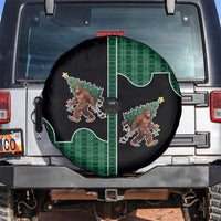 Western Yoke Spare Tire Cover Bigfoot Xmas Cowboy Style - Wonder Print Shop