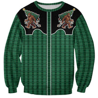 Western Yoke Sweatshirt Bigfoot Xmas Cowboy Style - Wonder Print Shop