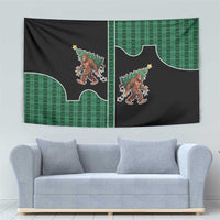 Western Yoke Tapestry Bigfoot Xmas Cowboy Style - Wonder Print Shop