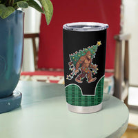 Western Yoke Tumbler Cup Bigfoot Xmas Cowboy Style - Wonder Print Shop