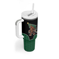 Western Yoke Tumbler With Handle Bigfoot Xmas Cowboy Style - Wonder Print Shop