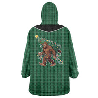 Western Yoke Wearable Blanket Hoodie Bigfoot Xmas Cowboy Style - Wonder Print Shop