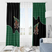Western Yoke Window Curtain Bigfoot Xmas Cowboy Style - Wonder Print Shop