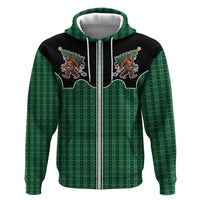 Western Yoke Zip Hoodie Bigfoot Xmas Cowboy Style - Wonder Print Shop