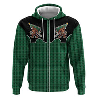 Western Yoke Zip Hoodie Bigfoot Xmas Cowboy Style - Wonder Print Shop