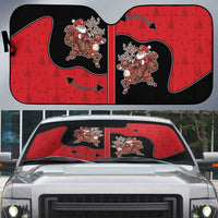 Western Yoke Auto Sun Shade Santa Cowboy Style - Wonder Print Shop