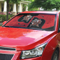 Western Yoke Auto Sun Shade Santa Cowboy Style - Wonder Print Shop