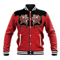 Western Yoke Baseball Jacket Santa Cowboy Style - Wonder Print Shop