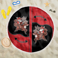 Western Yoke Beach Blanket Santa Cowboy Style - Wonder Print Shop