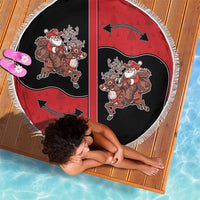 Western Yoke Beach Blanket Santa Cowboy Style - Wonder Print Shop