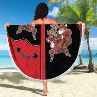 Western Yoke Beach Blanket Santa Cowboy Style - Wonder Print Shop