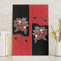 Western Yoke Canvas Wall Art Santa Cowboy Style - Wonder Print Shop