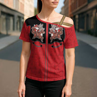 Western Yoke Cross Shoulder Shirt Santa Cowboy Style - Wonder Print Shop