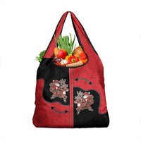 Western Yoke Grocery Bag Santa Cowboy Style - Wonder Print Shop