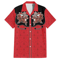 Western Yoke Hawaiian Shirt Santa Cowboy Style - Wonder Print Shop