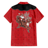 Western Yoke Hawaiian Shirt Santa Cowboy Style - Wonder Print Shop