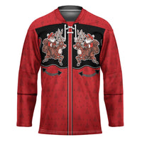 Western Yoke Hockey Jersey Santa Cowboy Style - Wonder Print Shop