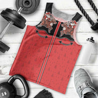 Western Yoke Men Tank Top Santa Cowboy Style - Wonder Print Shop