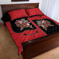 Western Yoke Quilt Bed Set Santa Cowboy Style - Wonder Print Shop