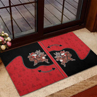 Western Yoke Rubber Doormat Santa Cowboy Style - Wonder Print Shop