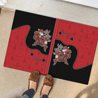 Western Yoke Rubber Doormat Santa Cowboy Style - Wonder Print Shop
