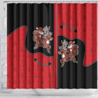 Western Yoke Shower Curtain Santa Cowboy Style - Wonder Print Shop