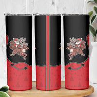 Western Yoke Skinny Tumbler Santa Cowboy Style - Wonder Print Shop