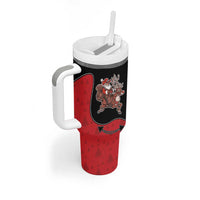 Western Yoke Tumbler With Handle Santa Cowboy Style - Wonder Print Shop