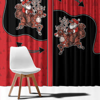 Western Yoke Window Curtain Santa Cowboy Style - Wonder Print Shop