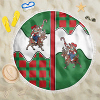 Western Yoke Beach Blanket Mrs Claus Cowgirl Style - Wonder Print Shop