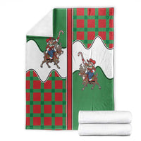 Western Yoke Blanket Mrs Claus Cowgirl Style - Wonder Print Shop