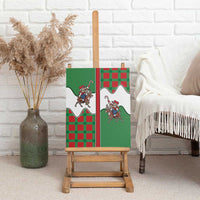 Western Yoke Canvas Wall Art Mrs Claus Cowgirl Style - Wonder Print Shop