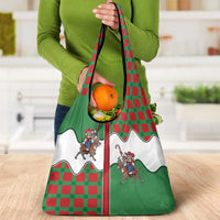 Western Yoke Grocery Bag Mrs Claus Cowgirl Style - Wonder Print Shop