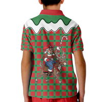 Western Yoke Kid Polo Shirt Mrs Claus Cowgirl Style - Wonder Print Shop