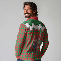 Western Yoke Long Sleeve Polo Shirt Mrs Claus Cowgirl Style - Wonder Print Shop