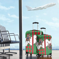 Western Yoke Luggage Cover Mrs Claus Cowgirl Style - Wonder Print Shop