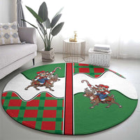 Western Yoke Round Carpet Mrs Claus Cowgirl Style - Wonder Print Shop
