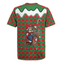 Western Yoke Rugby Jersey Mrs Claus Cowgirl Style - Wonder Print Shop