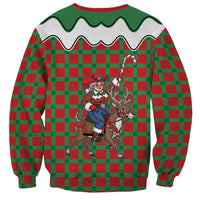 Western Yoke Sweatshirt Mrs Claus Cowgirl Style - Wonder Print Shop