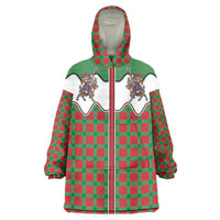 Western Yoke Wearable Blanket Hoodie Mrs Claus Cowgirl Style - Wonder Print Shop